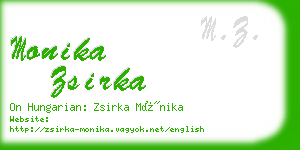 monika zsirka business card